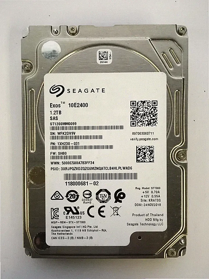 0-HRS ST1200MM0099 1.2TB 10KRPM 12Gbps 2.5"SAS HDD HardDrive