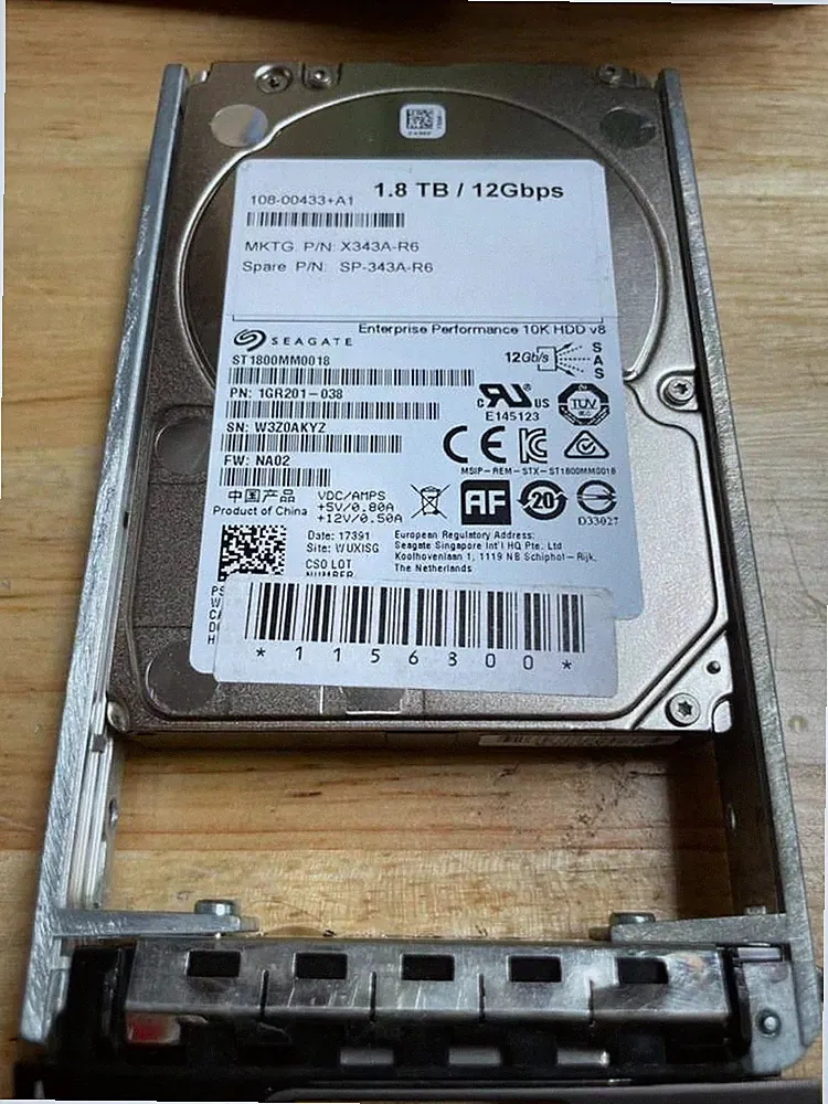 1.8TB 10K SAS 2.5" 12G HARD DRIVE DELL SERVER R630 R730 T630 R830 R930 R430 HDD