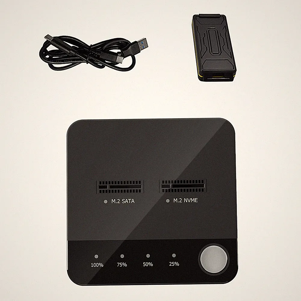 1 PC Dual Bay M.2 SATA/NVME Duplicator Offline Disk Clone Copy Duplicator