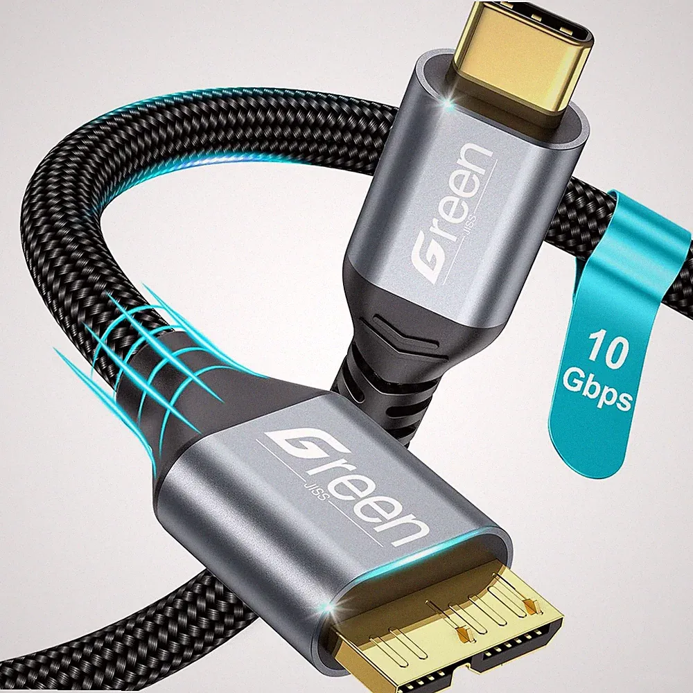 10 Gbps Micro B to USB C Hard Drive Cable 1Ft 1.5Ft 3Ft 6Ft 10Ft Hard Drive C...