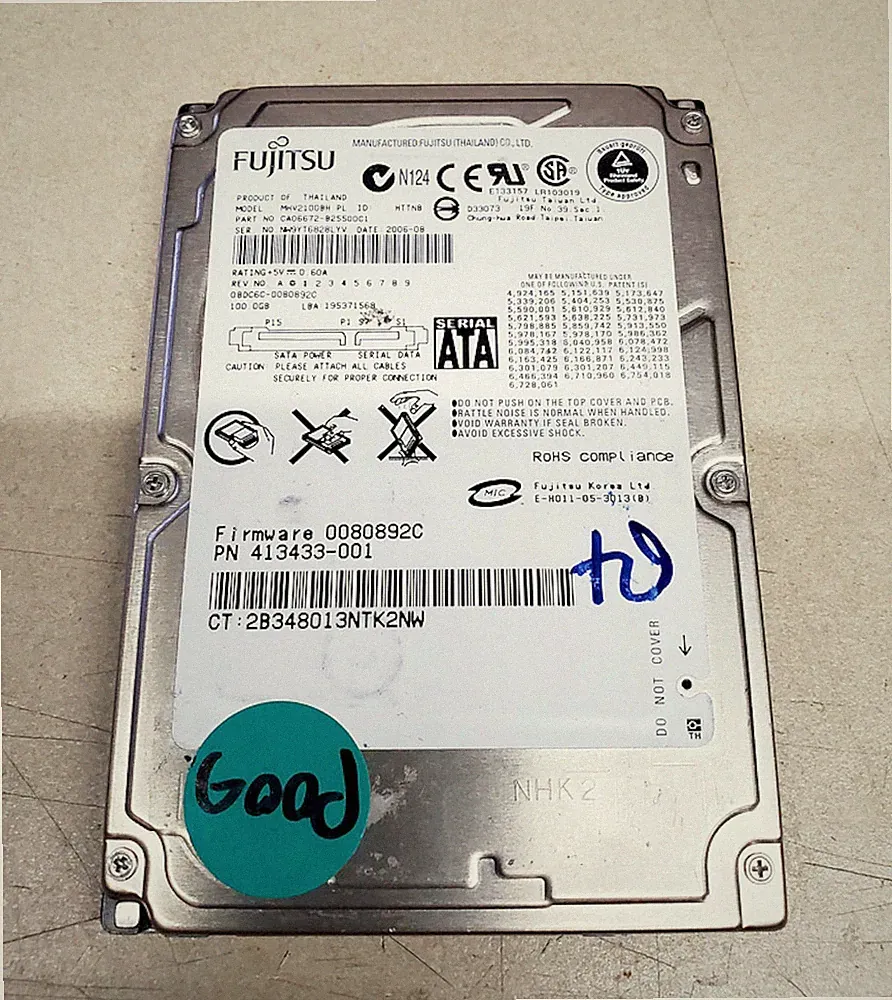 100GB HDD SATA 5400RPM 2.5" Internal Hard Drive for Laptop Notebook Computer
