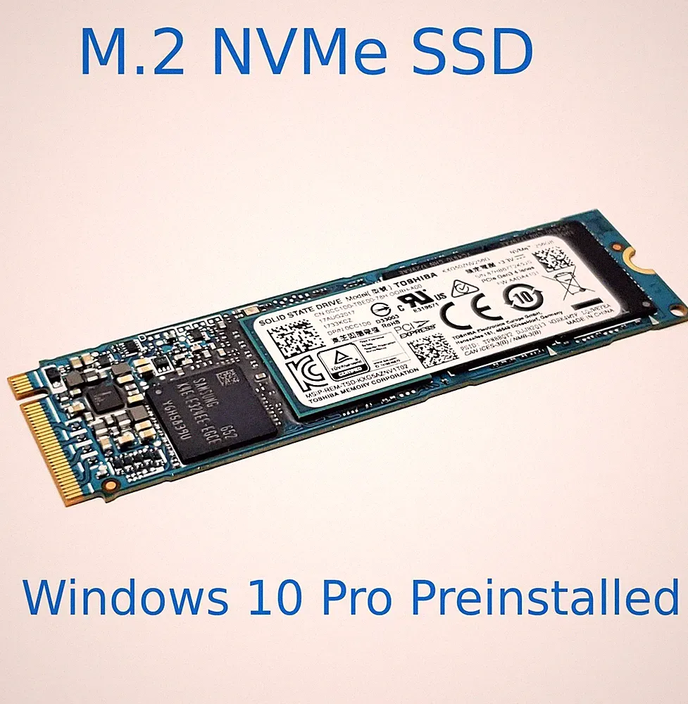 128 256 512 GB 1TB SSD M.2 NVMe PCIe Hard Drive Laptop w/ Windows 10 Pro Legacy