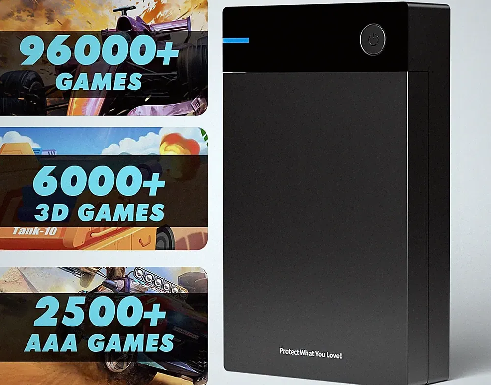 12Tb Retro Game Hard Drive with 96000+ Games, Retro Game Consoles Compatible wit