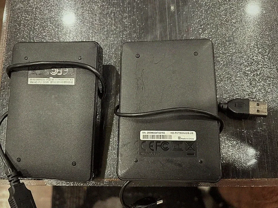 1TB 2 x Buffalo MiniStation Stealth 500 GB USB 2.0 Portable Hard Drive - HD-PCT5