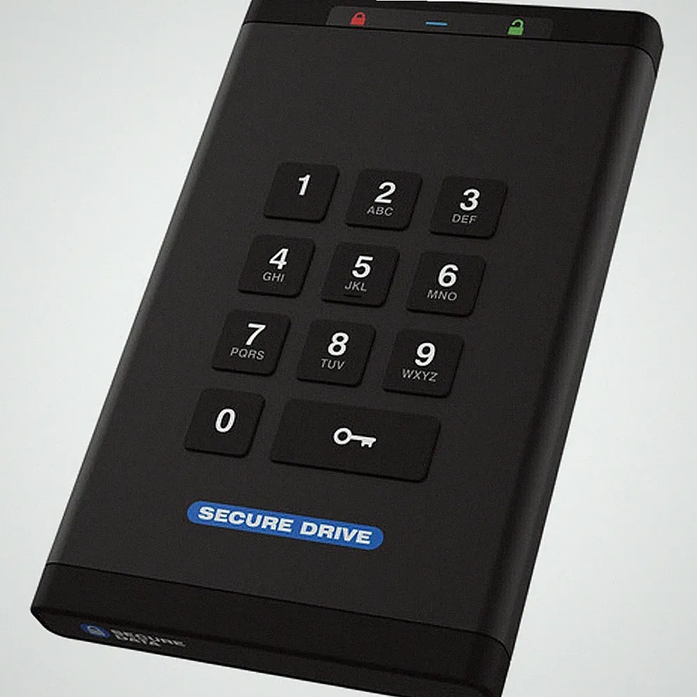 1TB SSD Encrypted Hard Drive NEW Keypad Portable HD SecureData Secure Drive KP