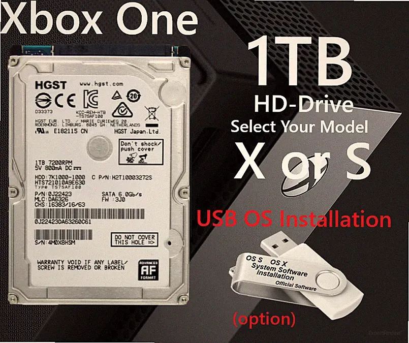 1TB Xbox One Internal Hard Drive X and S USB OS Installation Drive Option