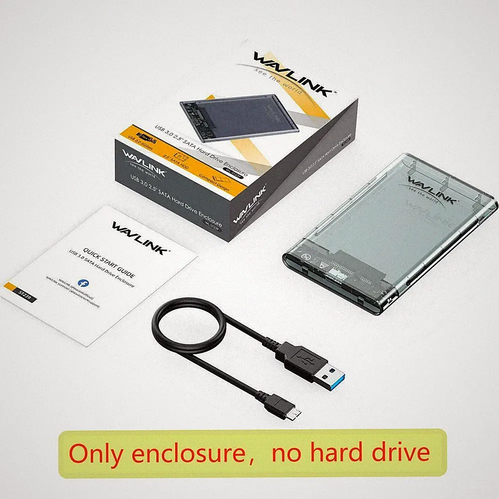 2.5" Hard Drive External 7mm/9.5mm SATA HDD/SSD Enclosure USB 3.0 to SATA