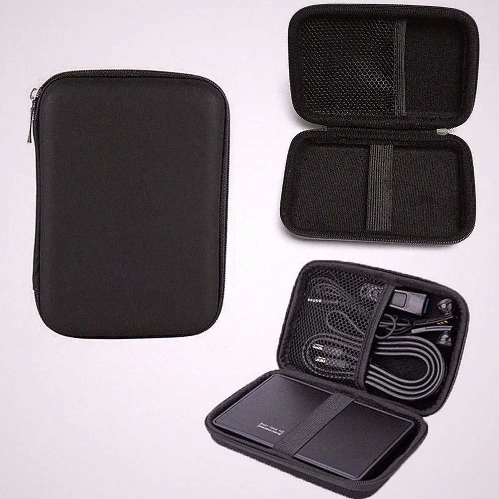 2.5 HDD Case Portable Hard Drive Storage Bag Shockproof Travel Pouch USB Earphon