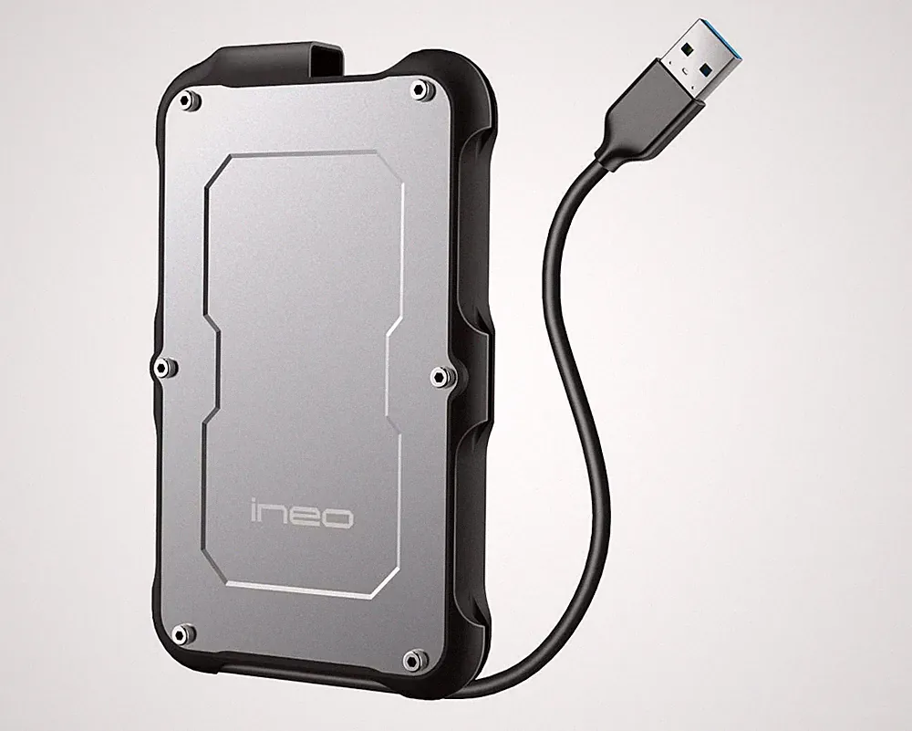 2.5" USB 3.0 Type-A Rugged Waterproof & Shockproof External Hard Drive Enclos...