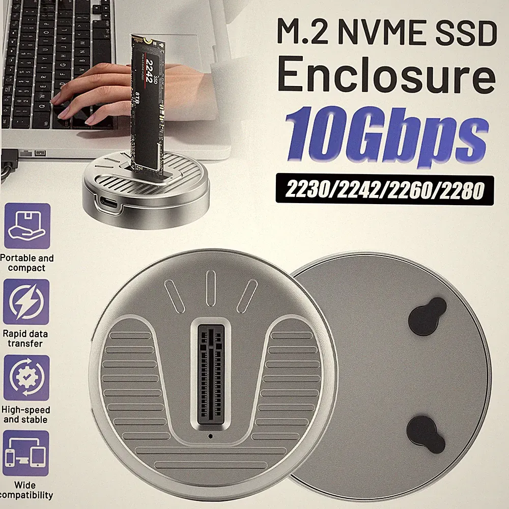 2026 M.2 NVME SSD Case Protocol Hard Drive Reader M.2 SSD Docking Station M&B