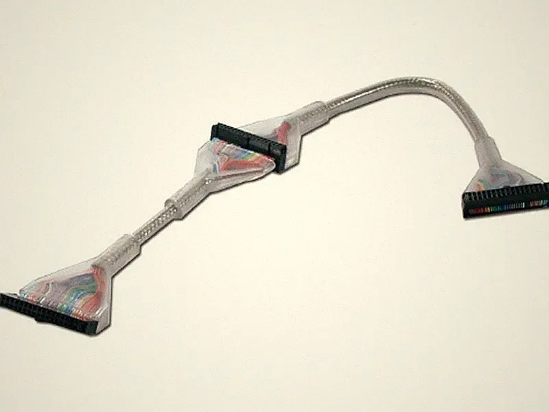 24" Silver IDE ATA 100/133 Round Dual Device Hard Drive CD-ROM 40pin/80wi Cable