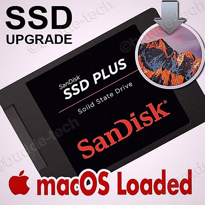 250GB SSD 2.5” - Macbook Pro 2010 2011 2012 High Sierra 10.13 solid state drive