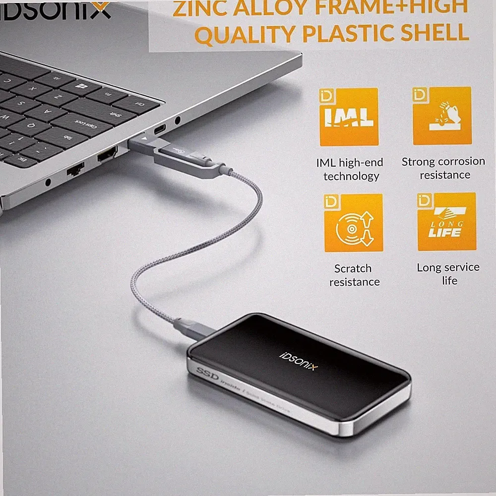 256GB-1TB Extreme Portable SSD External Solid State Drive for Laptop Game Black