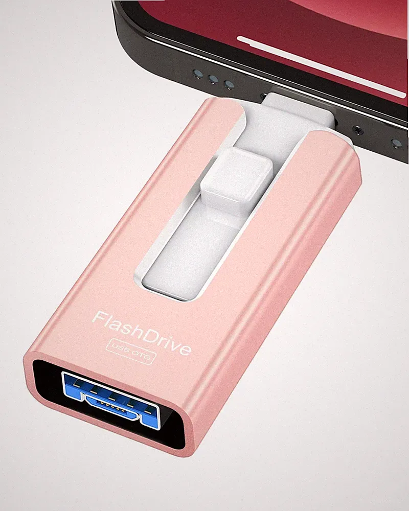 256GB USB Flash Drive for Phone and Pad, High Speed External USB Thumb Drives...