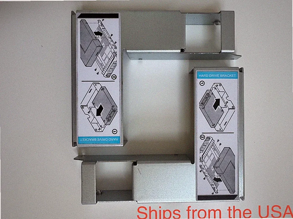 2PC 3.5" to 2.5" SSD SAS SATA Adapter 9W8C4 Y004G For Dell HP 651314-001 Tray