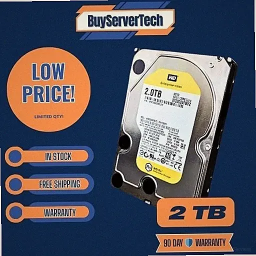2TB SATA WD2004FBYZ WD 3.5" Enterprise Hard Drive 7.2K RPM 6Gbps 128MB
