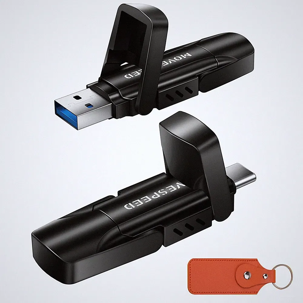 2TB USB Drive, 570MB/S Read Speed External SSD with Dual Port Type C + USB 3....