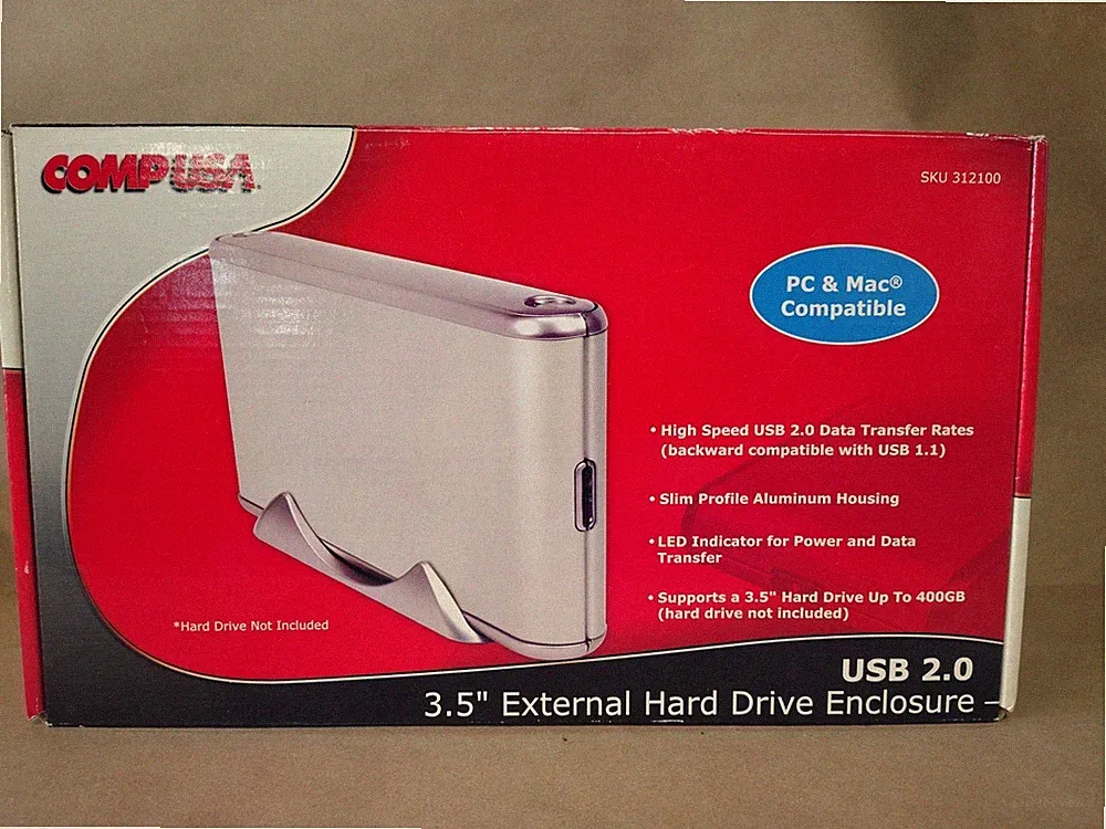 3.5" External Hard Drive Stores Up To 400 GB (With Hard Drive) See Pictures