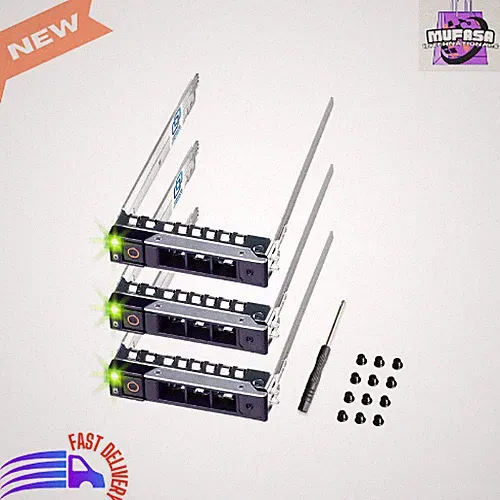 3-Pack 2.5" Hard Drive Caddy for Dell PowerEdge Servers SSD SAS NVMe Tray