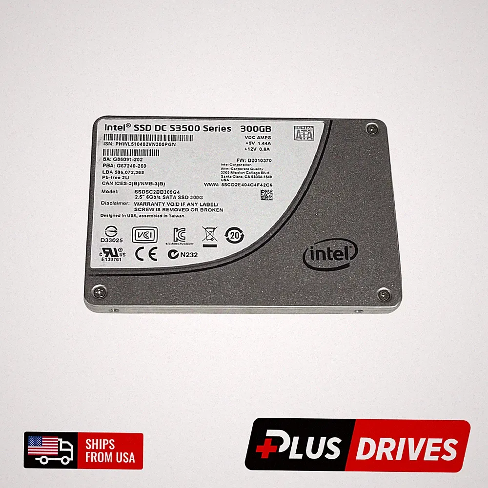 300GB SATA SSD Intel 2.5" SFF DC S3500 6Gbps Enterprise Solid State Drive