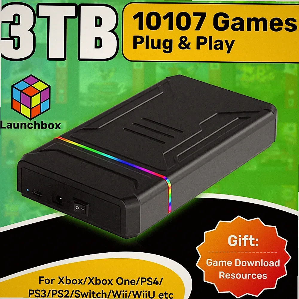 3TB Gaming HDD with Launchbox OS for Retro Game Consoles