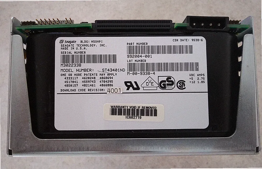 4.3GB Seagate ST43401ND 5.25” 68 PIN SCSI Hard Disk Drive NOS Enterprise Grade