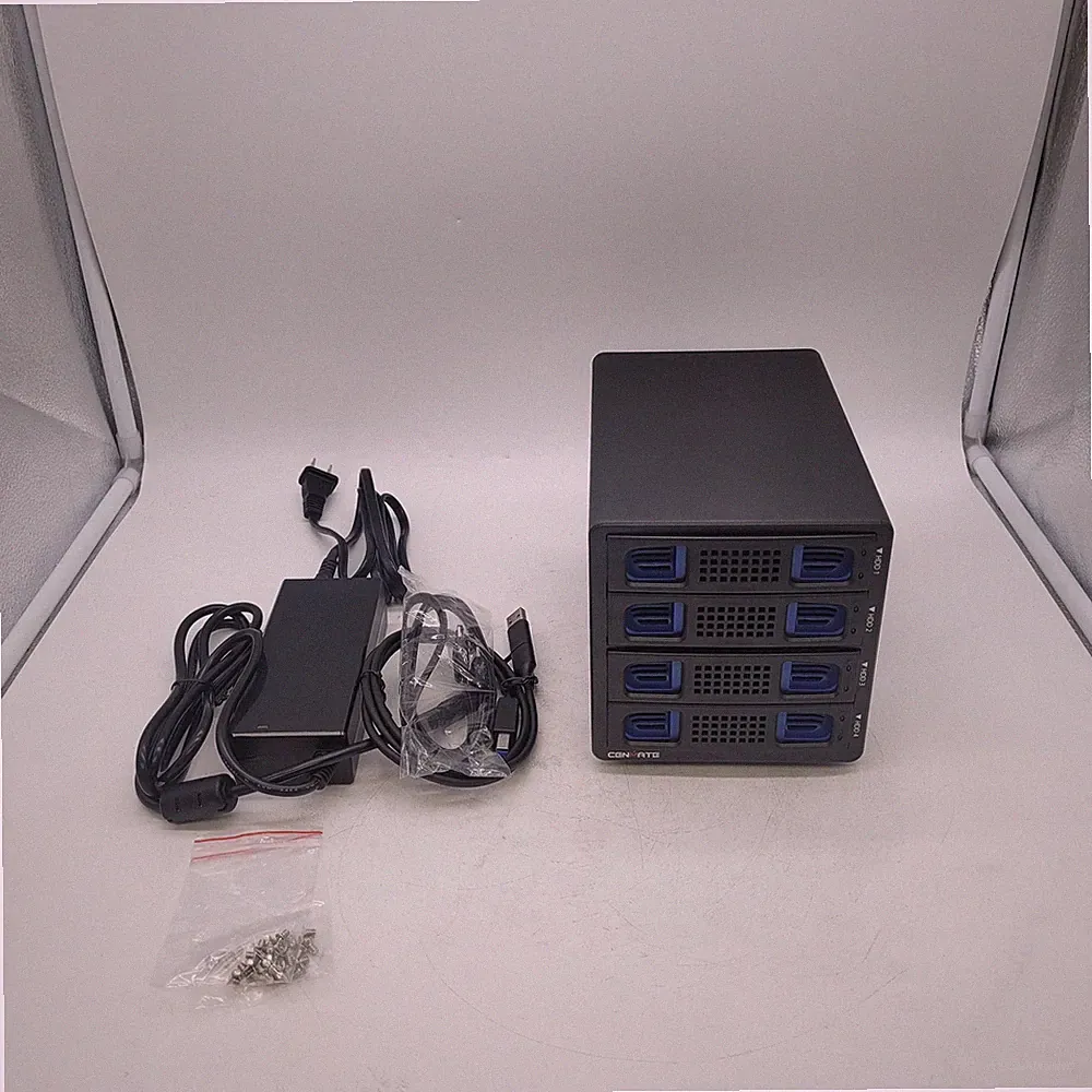 4 Bay Hard Drive RAID Enclosure for 2.5/3.5 Hard Drive 8 RAID Modes, DAS(NO NAS)