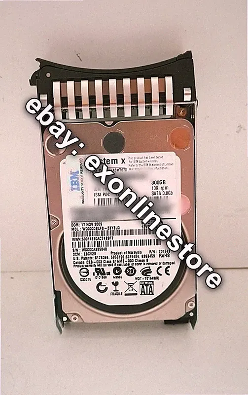 43W7670 - 300 GB 10 000 rpm SATA 2.5-inch SFF hot-swap hard drive (FRU: 43W7673)