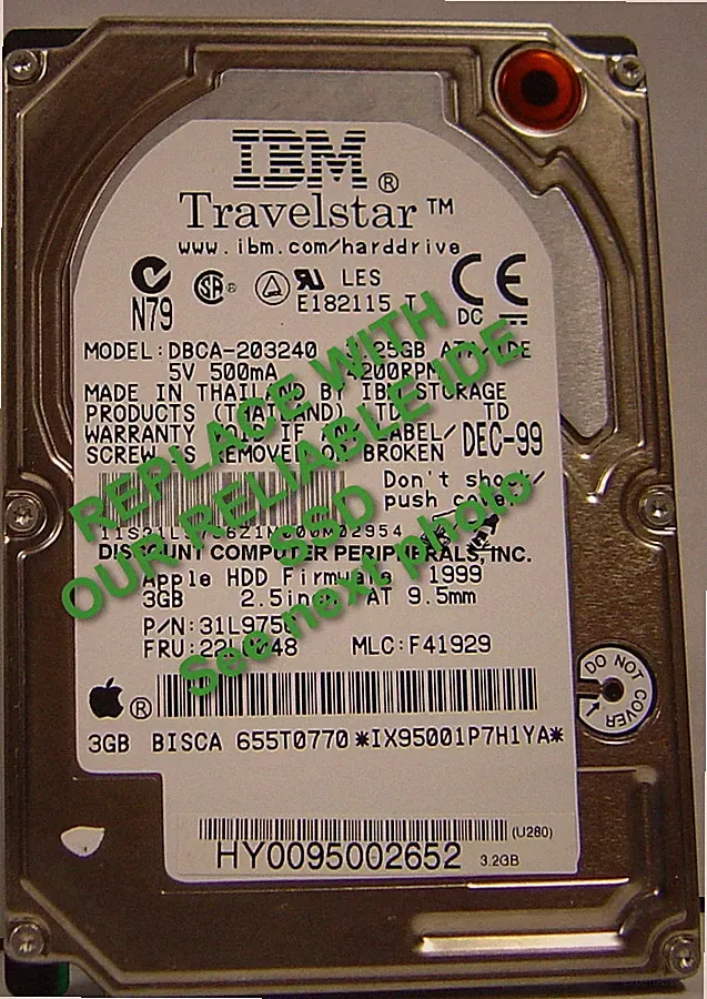 4GB IDE SSD Replace Worn Out DBCA-203240 Hard Drive with 2.5" 44 PIN CF SSD Card