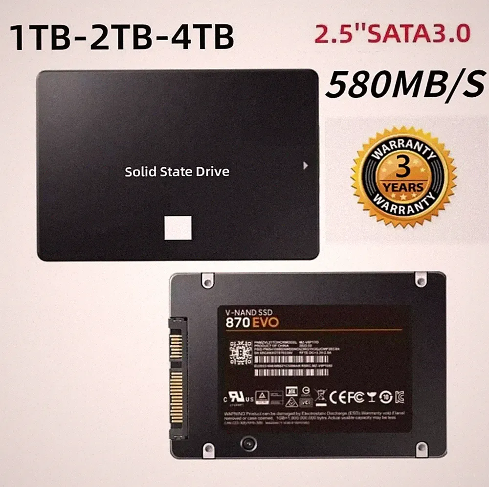 4TB 2TB 1TB SSD 2.5'' SATA III Internal Solid State Drive PC/MAC 560MB/s