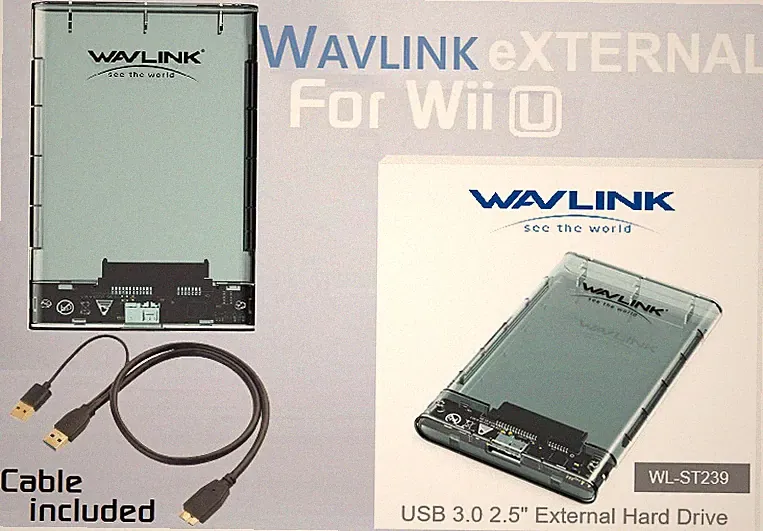 500GB or 1TB External USB 3.0 Portable Hard Drive for Nintendo Wii U Game Drive