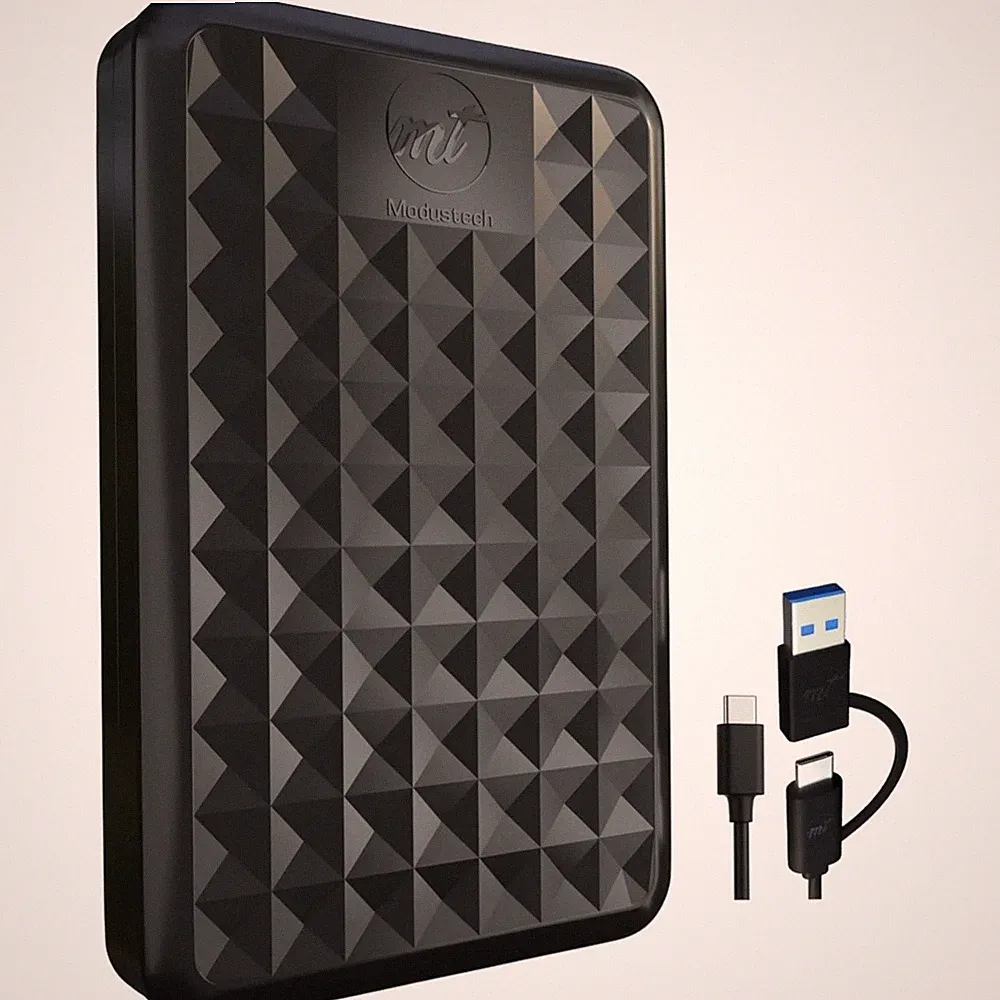 500GB Portable External Hard Drive USB 3.0/Type-C – Shock Resistant & Stylish