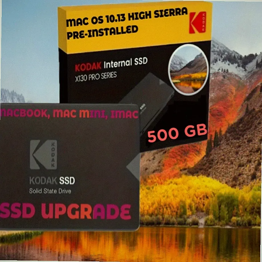 500GB SSD 2.5 Inch Hard Drive With Mac OS High Sierra Pre-Installed for Mac