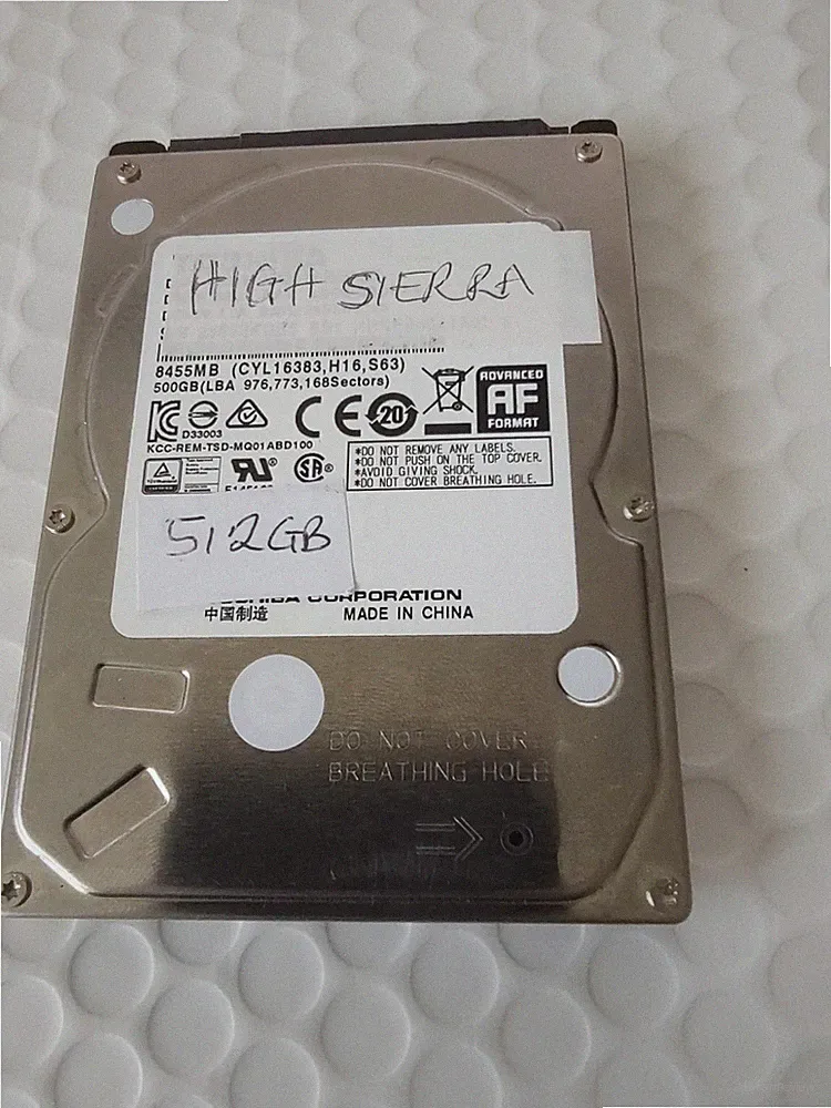 512Gb Apple HD Used 2.5" MacOS X High Sierra For Mac Mini MacBook MacBook Pro