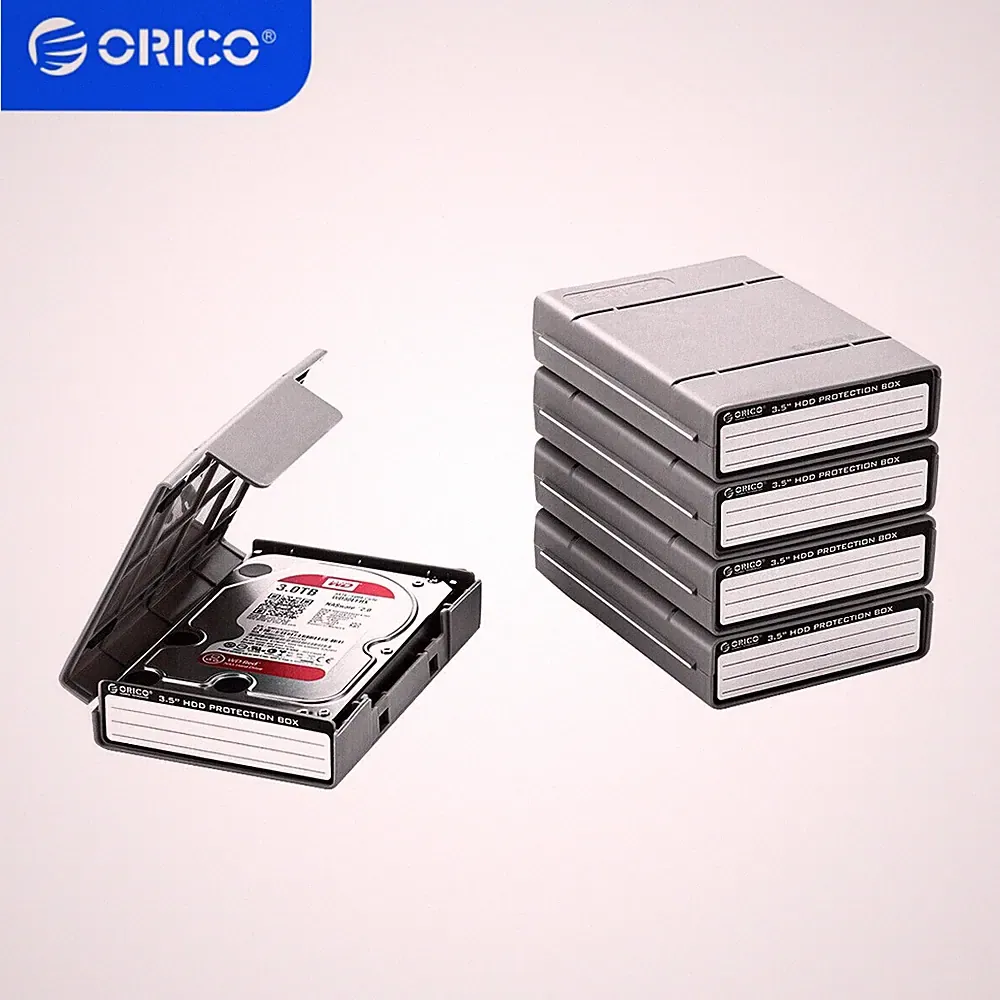 5Pack ORICO 3.5 inch HDD Hard Drive Protective Case SDD Storage Box HDD Case