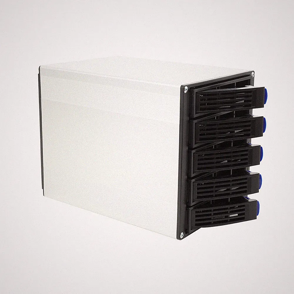 5x SATA HDD Enclosure Hot Swap Cage Sas 3.5"/2.5"HDD Press-Fit Hard Drive Drawer