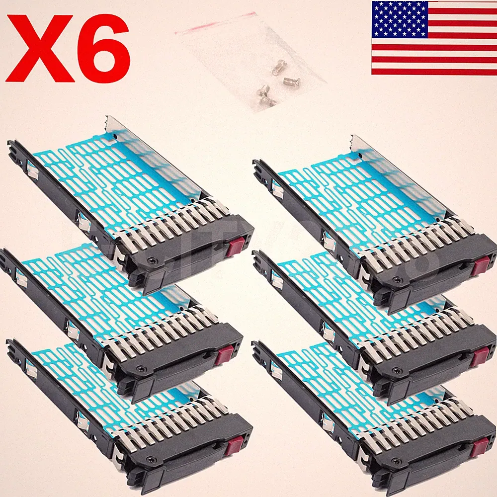 6Pcs For HP 2.5" SAS/SATA Drive Tray Caddy for 378343-002 G7 G6 G5 G4 G3 G2 G1