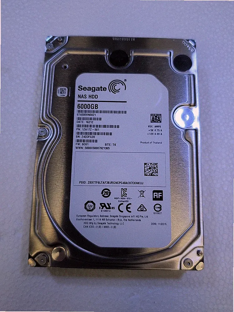 6TB Seagate NAS / Desktop PC 3.5" SATA Hard Drive ST6000VN0021 ( 50 Days used)