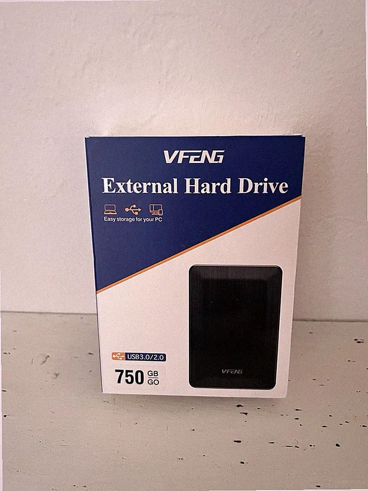 750GB Portable External Hard Drive VFENG - USB 3.0 Hard Drive/Game Drive - New