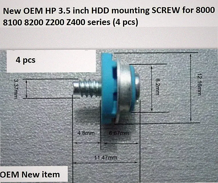 8 new OEM HP 3.5 HDD Mounting Screws for 6000 7000 8000 8100 series Desktop USFF
