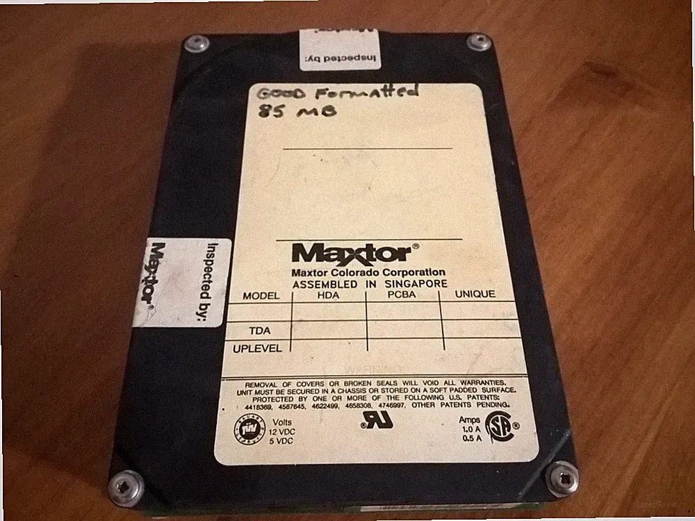80MB Maxtor, TESTED GOOD, IDE / ATAPI Hard Drive