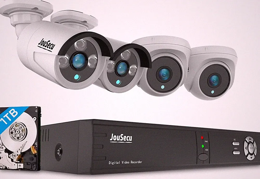 8CH Home Security Camera System with 1TB HDD, 5MP Lite DVR, 1080P Indoor/Outdoor