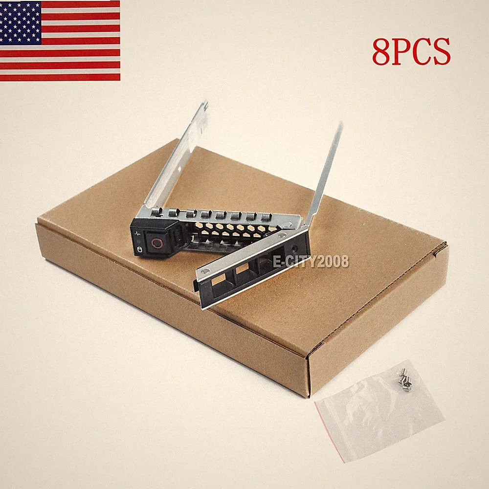 8pcs 2.5" SAS SATA SSD Hard Drive Tray Caddy For Dell R440 R640 R740 w/ Screws