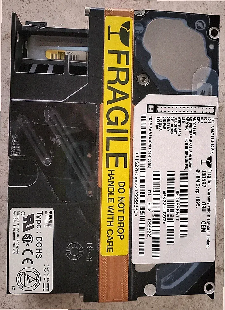 9.1GB IBM DCHS09U 3.5" 68 PIN SCSI Internal Hard Disk Drive NOS Enterprise Grade