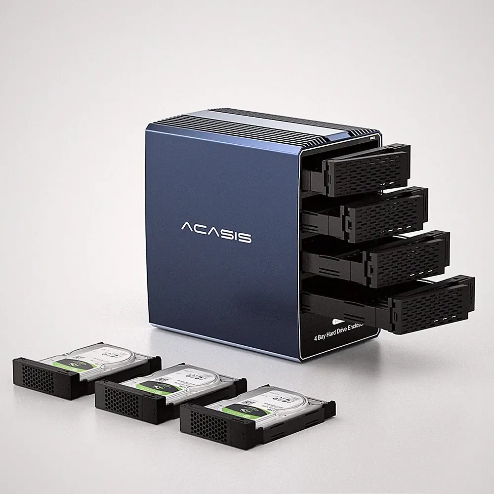 Acasis 4 Bay SAS/SATA to USB 3.0 Hard Drive Enclosure for 2.5/3.5 Inch HDD/SSD