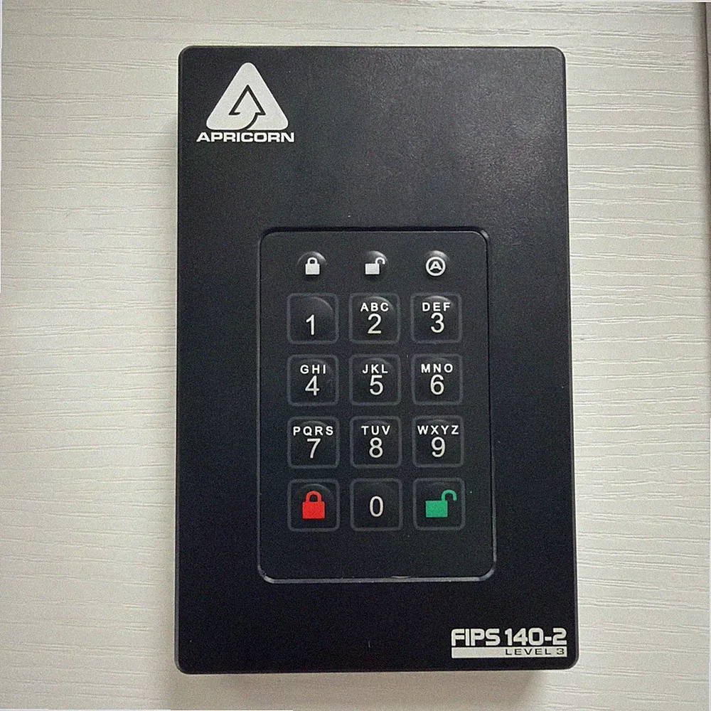 Apricorn Aegis Fortress L3 Drive 2TB FIPS 140-2 secure HDD Encrypted Hard Drive