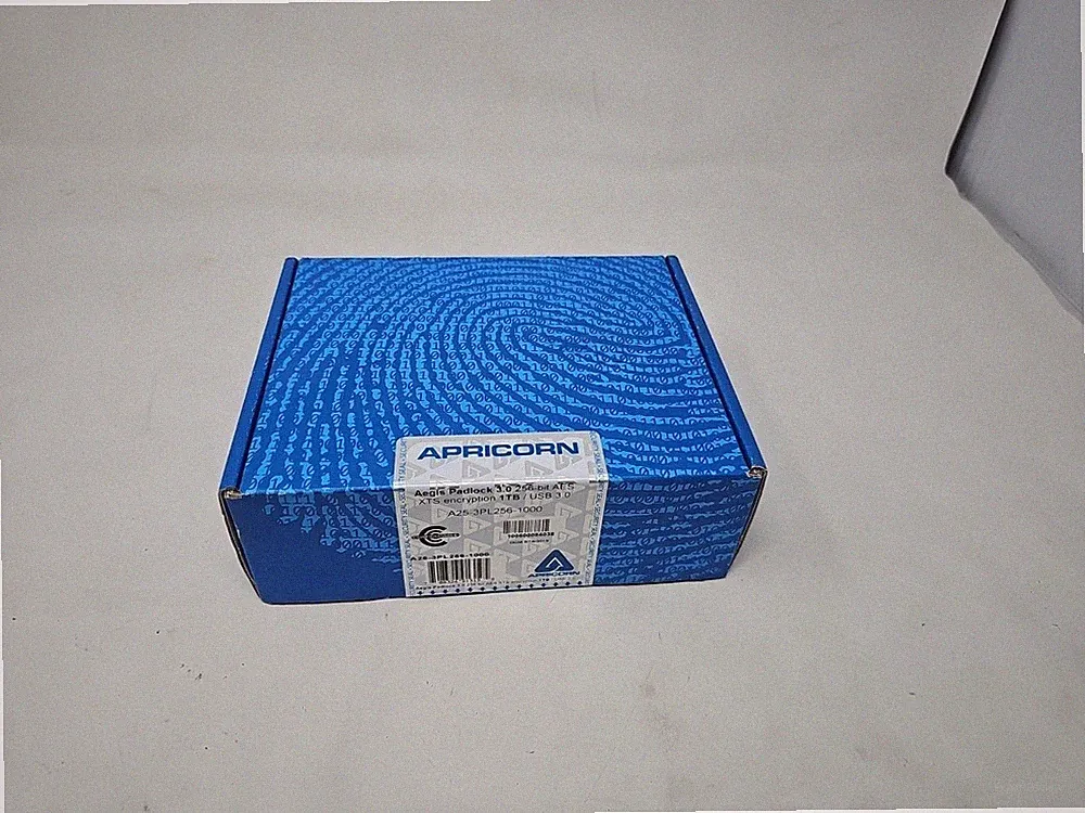 Apricorn Aegis Padlock 1Tb External Hard Drive Usb 3.0 Model A25-3PL256-1000