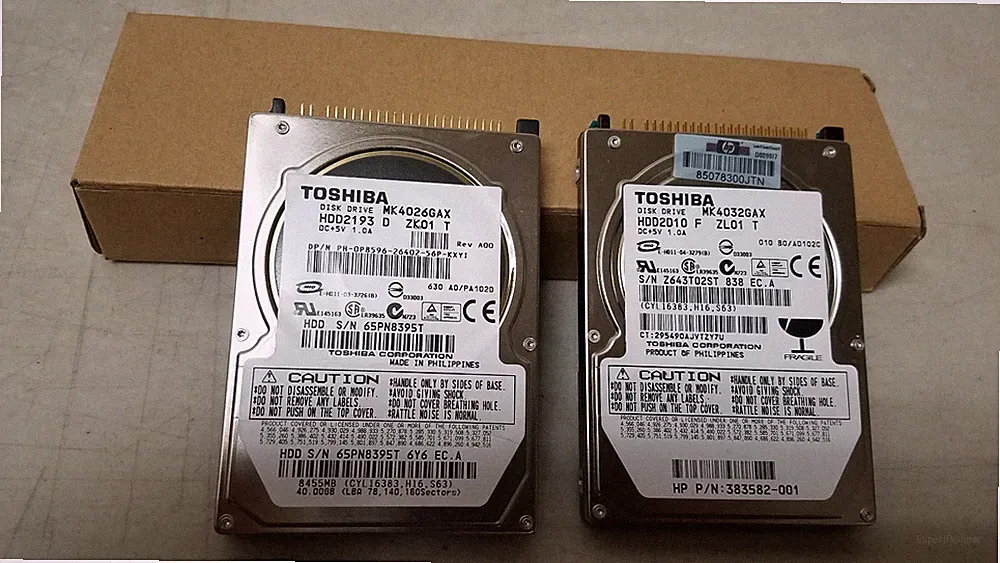 Assorted Toshiba 40GB 5400RPM ATA-100 8MB Cache 2.5-inch Internal Hard Drive.