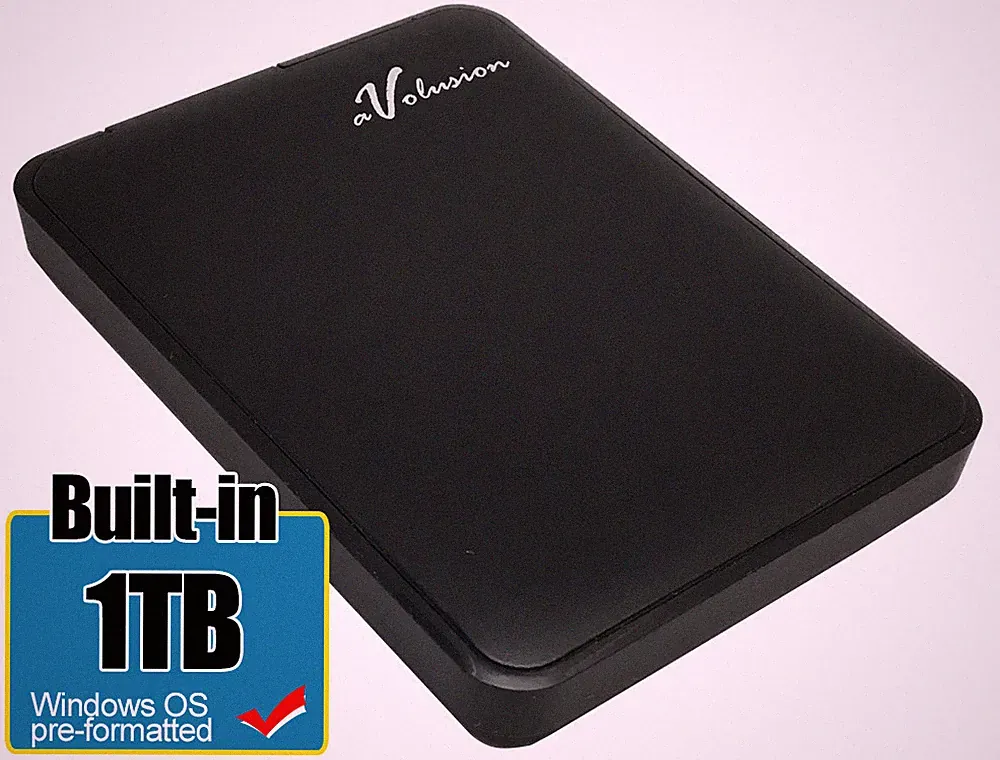 Avolusion 1TB USB 3.0 (WinOS NTFS Pre-Formatted) Portable External Hard Drive