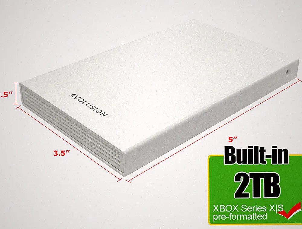 Avolusion 2TB USB 3.0 Portable External Gaming Hard Drive for XBOX Series X|S
